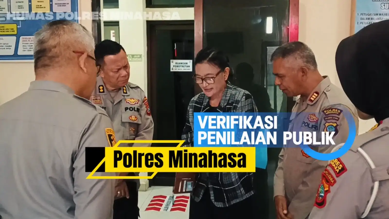 Polres Minahasa Terima Tim Verifikasi Penilaian Pelayanan Publik dari Mabes Polri